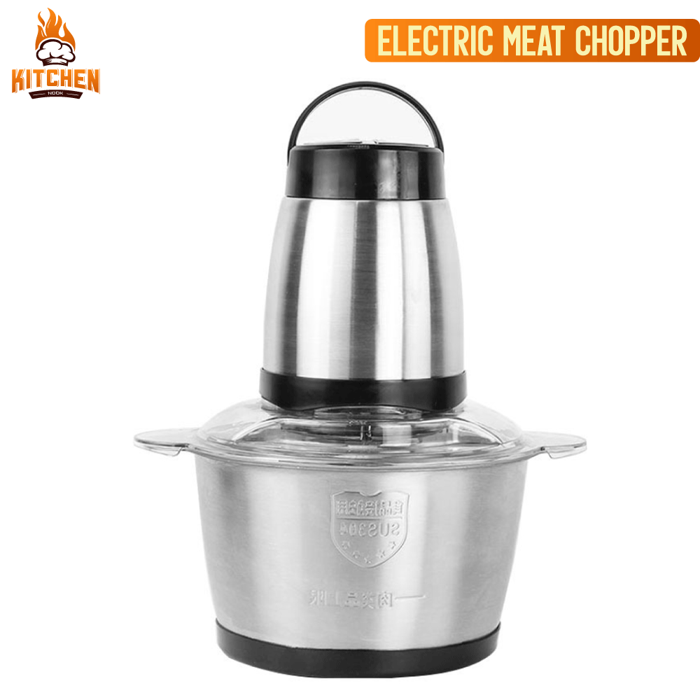 Electric Chopper Meat Grinder Mincer Food Processor Slicer High-Power Four-Knife