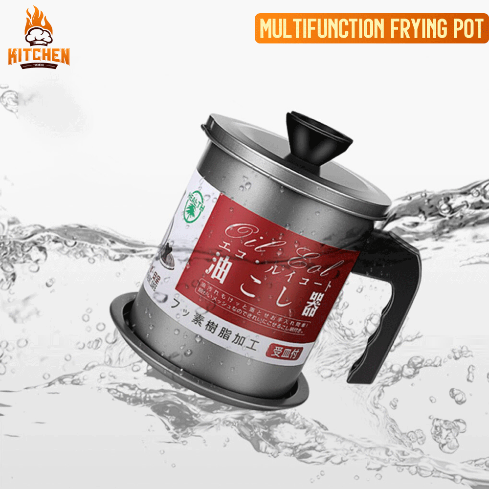 Multifunction Frying Pot With Strainer Oil Storage