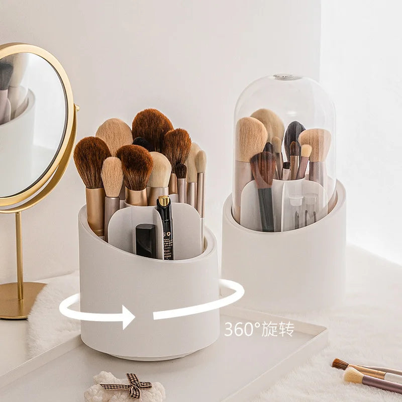 360° Rotating Makeup Brushes  Organizer