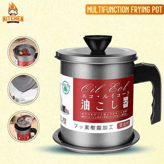 Multifunction frying pot with strainer and oil storage - MagicMart.pk Pakistan