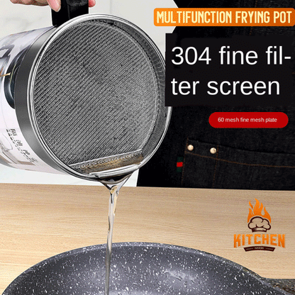 Multifunction Frying Pot With Strainer Oil Storage