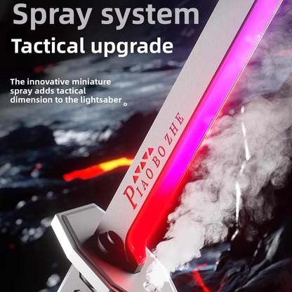 Kids Light-Up Spray Sword with Smoke & Spark Effects - RGB Lightsaber Toy
