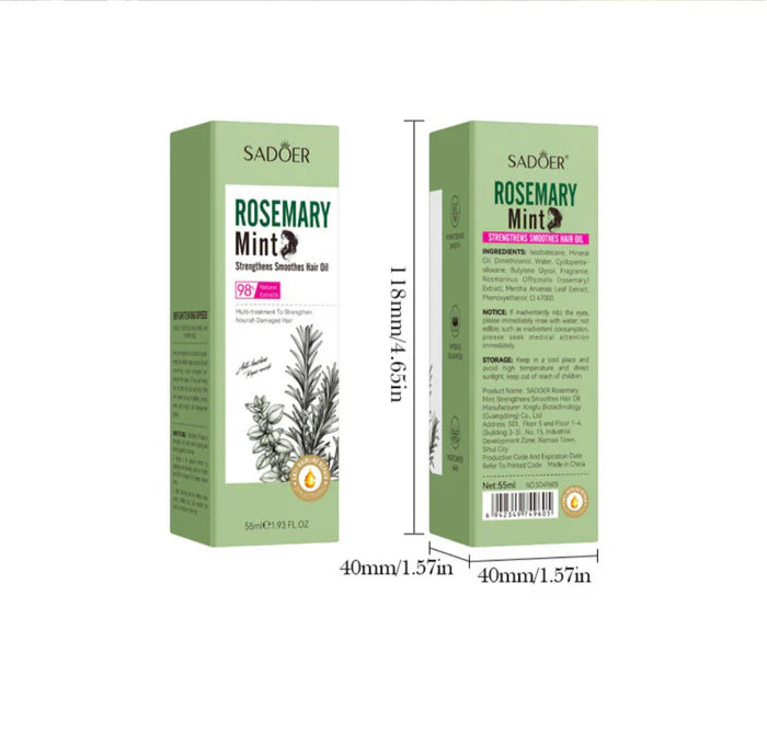SADOER Mint Rosemary Strengthening Hair Oil 55ml