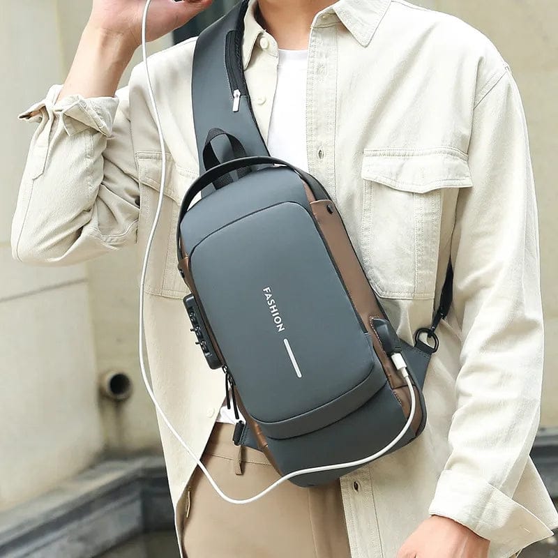 Anti-theft crossbody backpack USB port - view 4