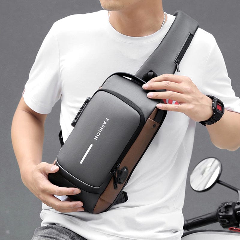 Anti-theft crossbody backpack USB port - view 5