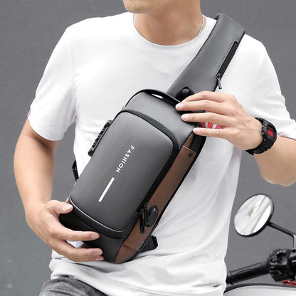 Anti-theft crossbody backpack USB port - view 5