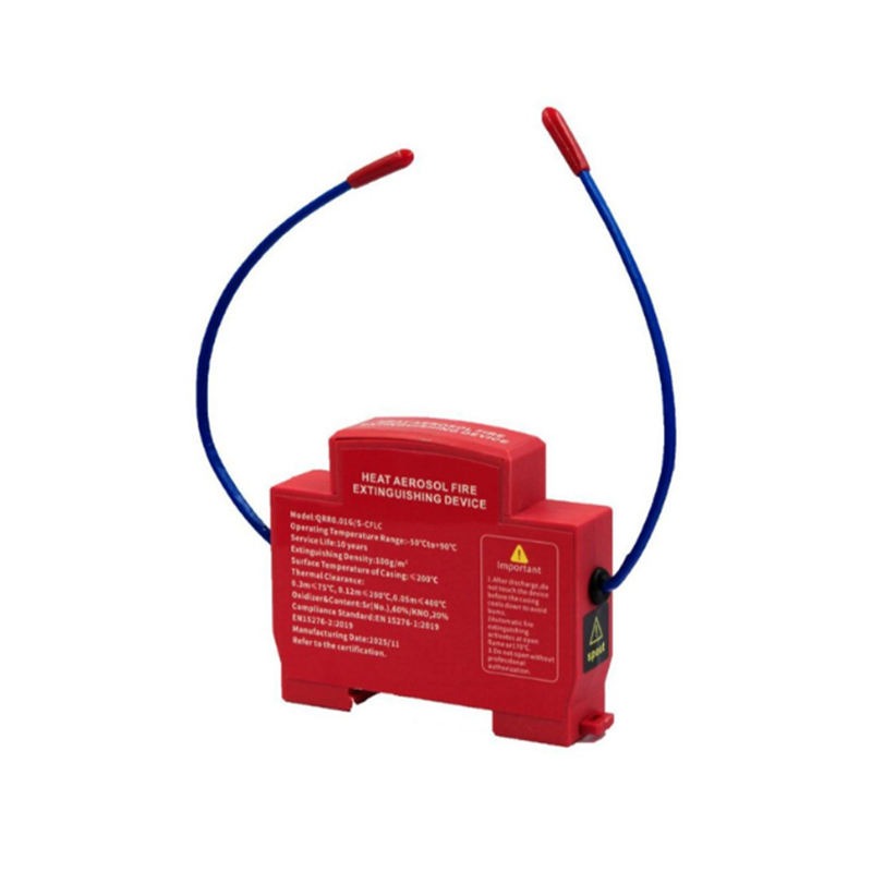 Aerosol fire suppression DIN rail device - view 3