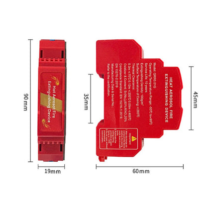Aerosol fire suppression DIN rail device - view 5